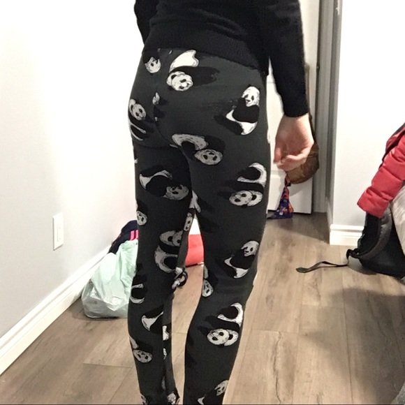 Fluffy panda-animal leggings XS/S - Picture 2 of 5